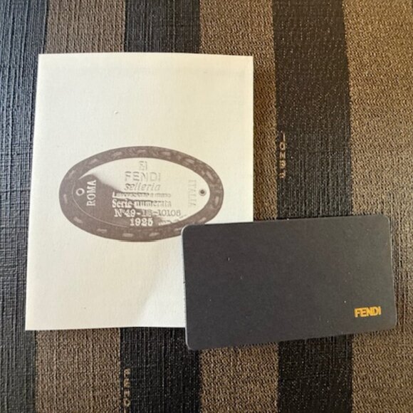 FENDI PEQUIN STRIPE CANVAS PORTFOLIO * NEVER USED! - Picture 8 of 11